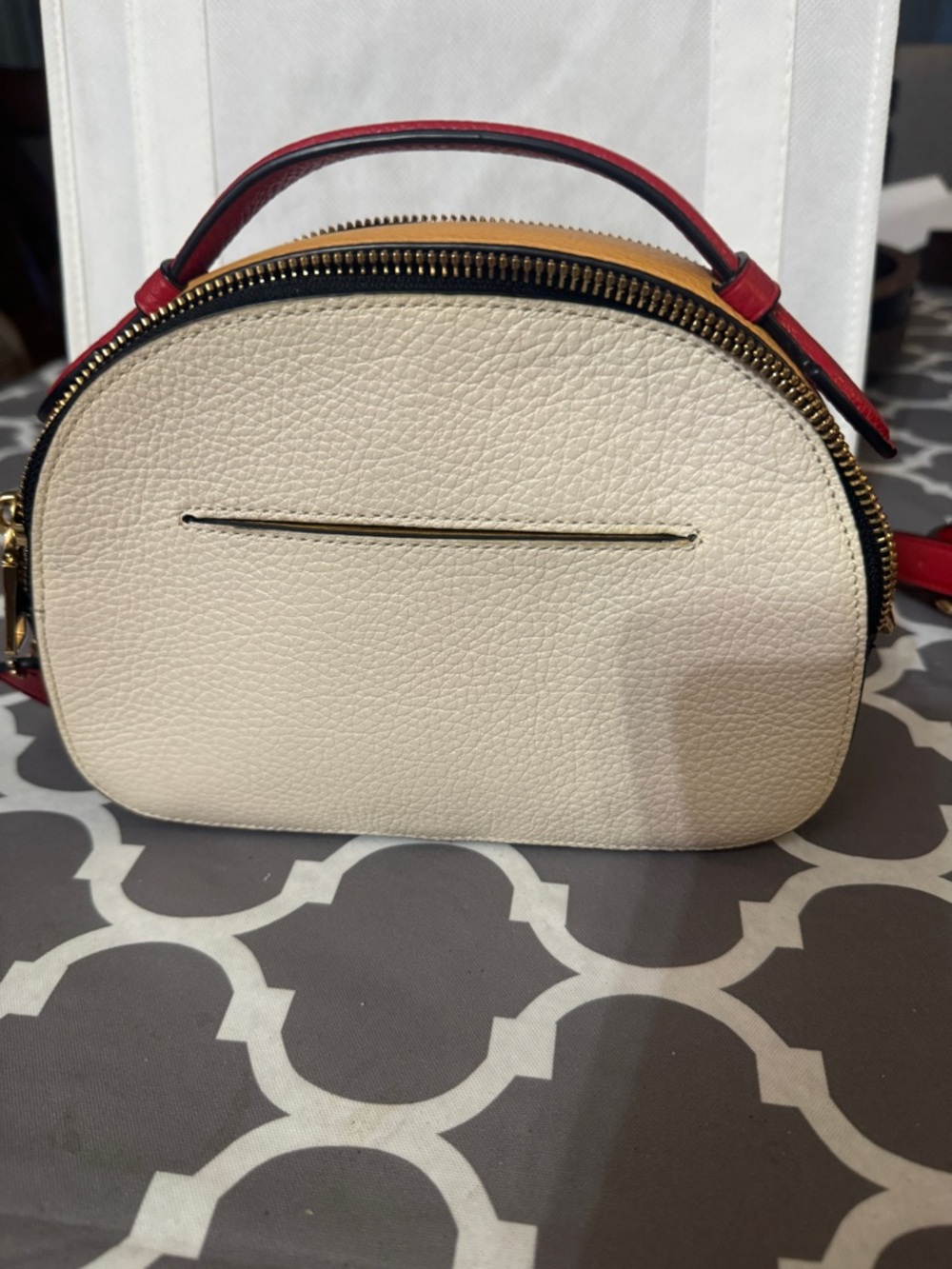 Coach Cream & Red Dome Crossbody with Mickey Graphic - Picture 2 of 10